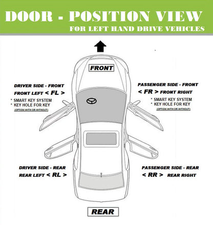 CF Advance For 98-02 Honda Accord Front Rear Left Right Exterior Outside Door Handle Sizeet of 4pcs G87P Dark Emerald Pearl 1998 1999 2000 2001 2002