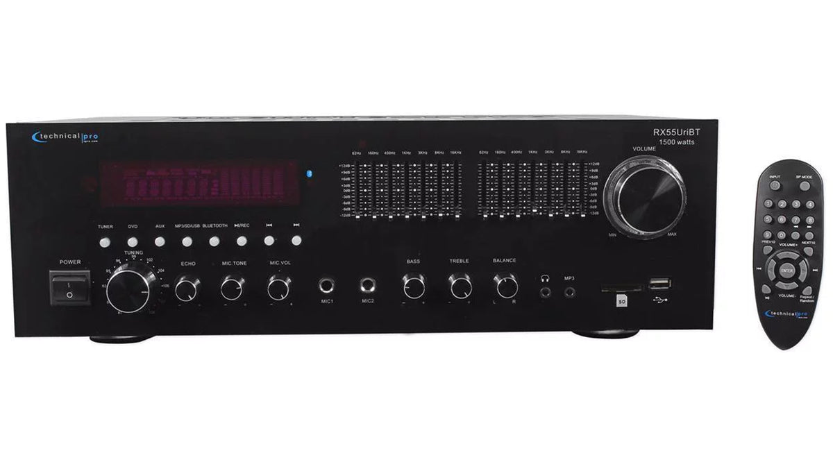 Technical Pro RX55URIBT Home Theater Bluetooth Receiver+4) 6.5" Ceiling Sizepeakers