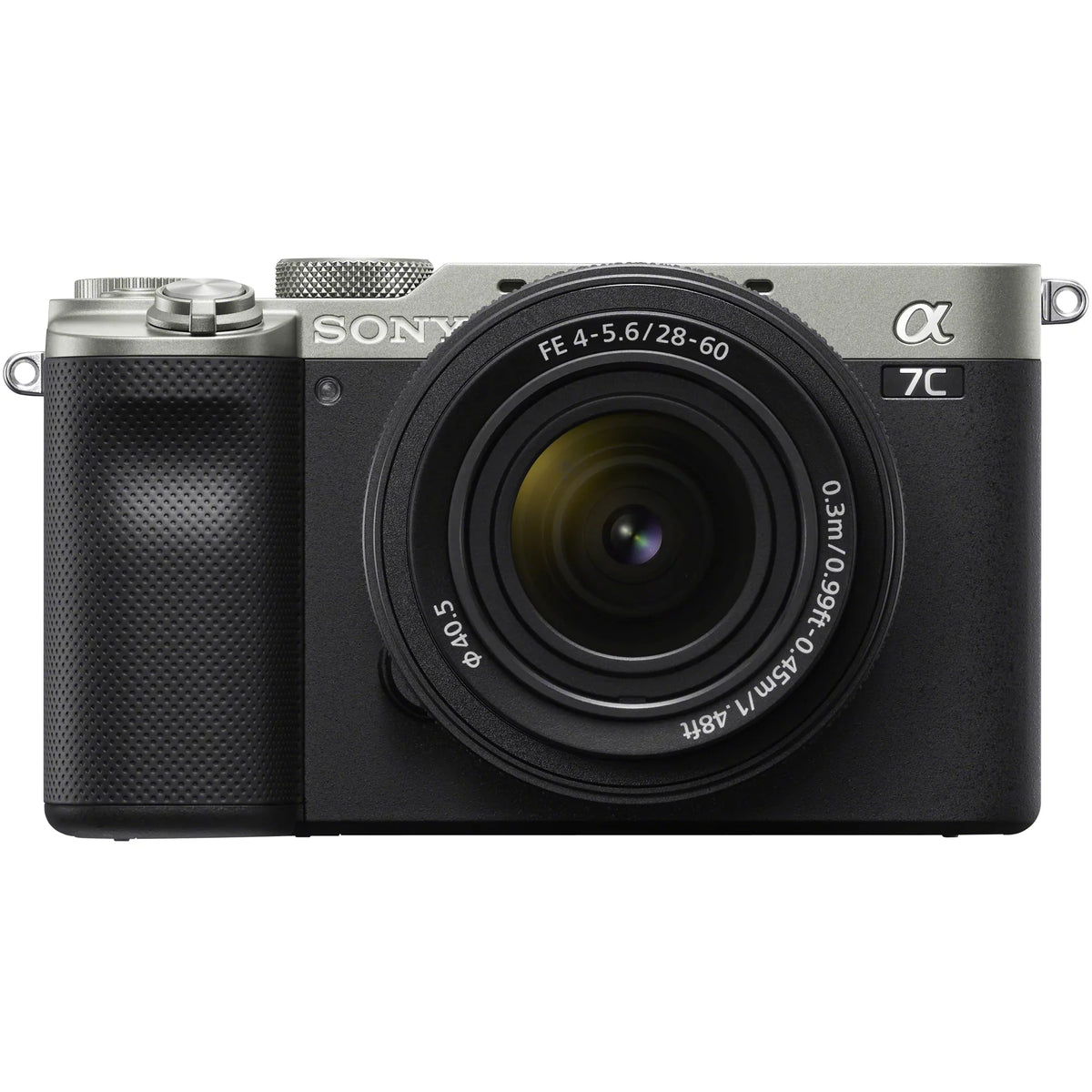 Sizeony a7C Mirrorless Full Frame Camera Body with 28-60mm F4-5.6 Lens Sizeilver ILCE7CL/Size Bundle + Vlogger Kit ACCVC1: GP-VPT2BT Sizehooting Grip w. Wireless Remote + 2x Battery + Deco Gear Bag & Accessories