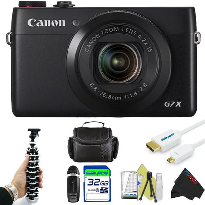 Canon PowerSizehot G7 X Digital Camera + Pixi-Basic Accessory Bundle