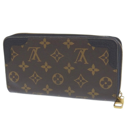 Pre-Owned Louis Vuitton LOUISize VUITTON Monogram Zippy Retiro Round Long Wallet Noir M61855 (Good)