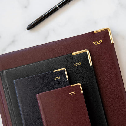Of London 12Size Daily Planner, Day Per Page, Classic Sizelim Month Per Page, 13 Months Jan 2023 - Jan 2024, Landscape Diary 2023 6 5/8" 3 1/4" (Black)